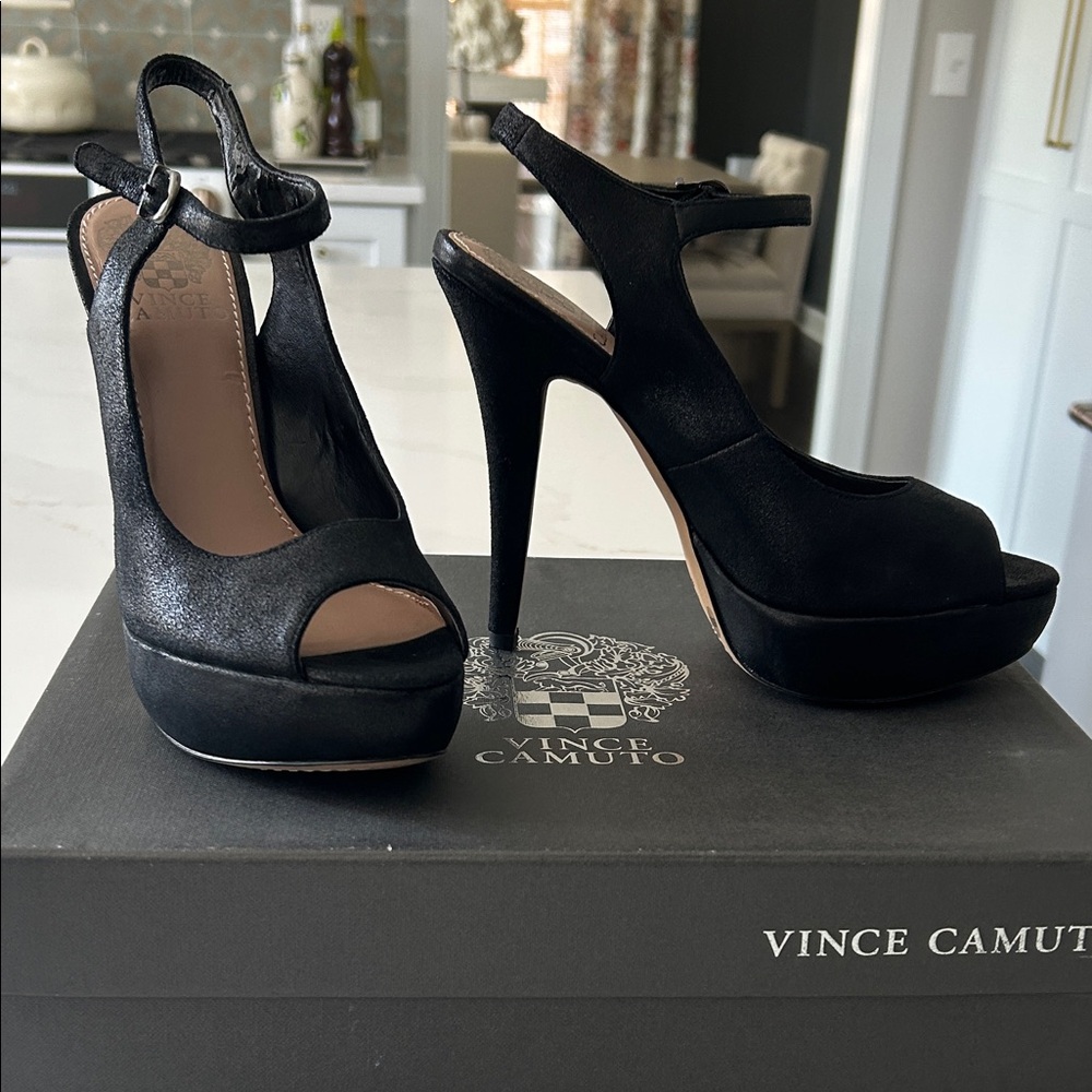 Vince Camuto Black Platform Heels